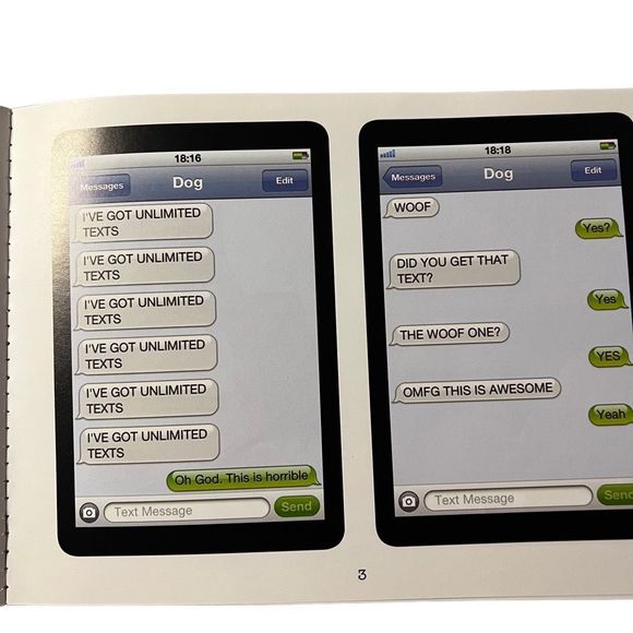 Texts‎ From Dog Book By October Jones Paperback Text Screen Prints Hilarious Dog - Picture 7 of 11